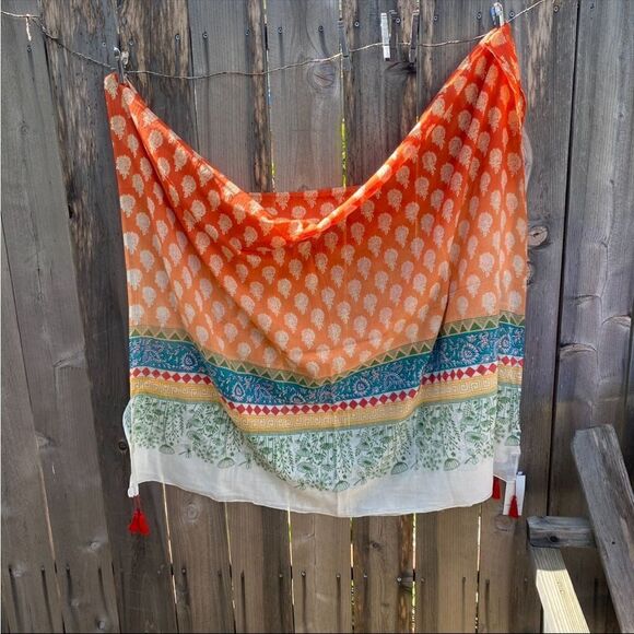 NWT GIARDINO D'ORIENTE 100% Modal Extra Large Scarf - Picture 1 of 4
